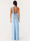 Keena Scarf Maxi Dress Blue