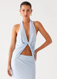 Michaella Chiffon Twist Top Blue