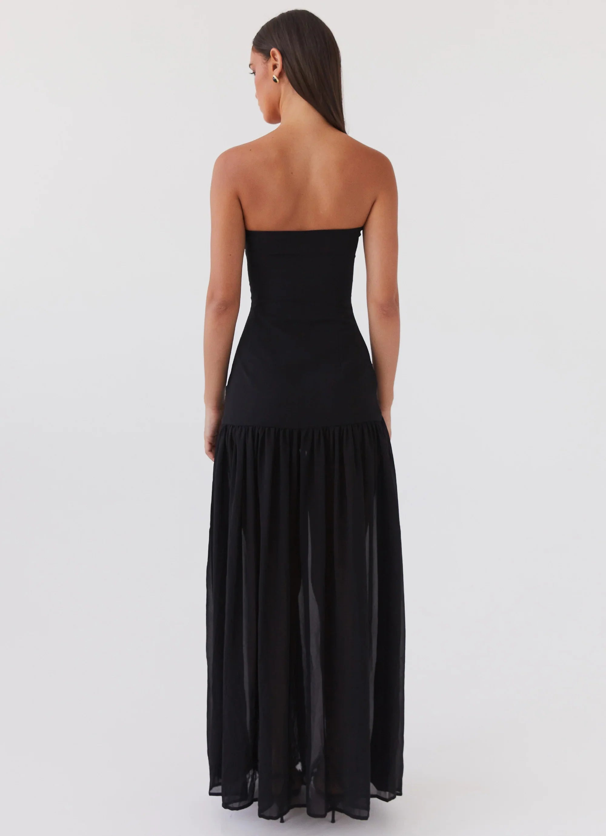 Eden Strapless Maxi Dress Black