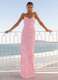 Vietta Sequin Cami Maxi Dress Pink