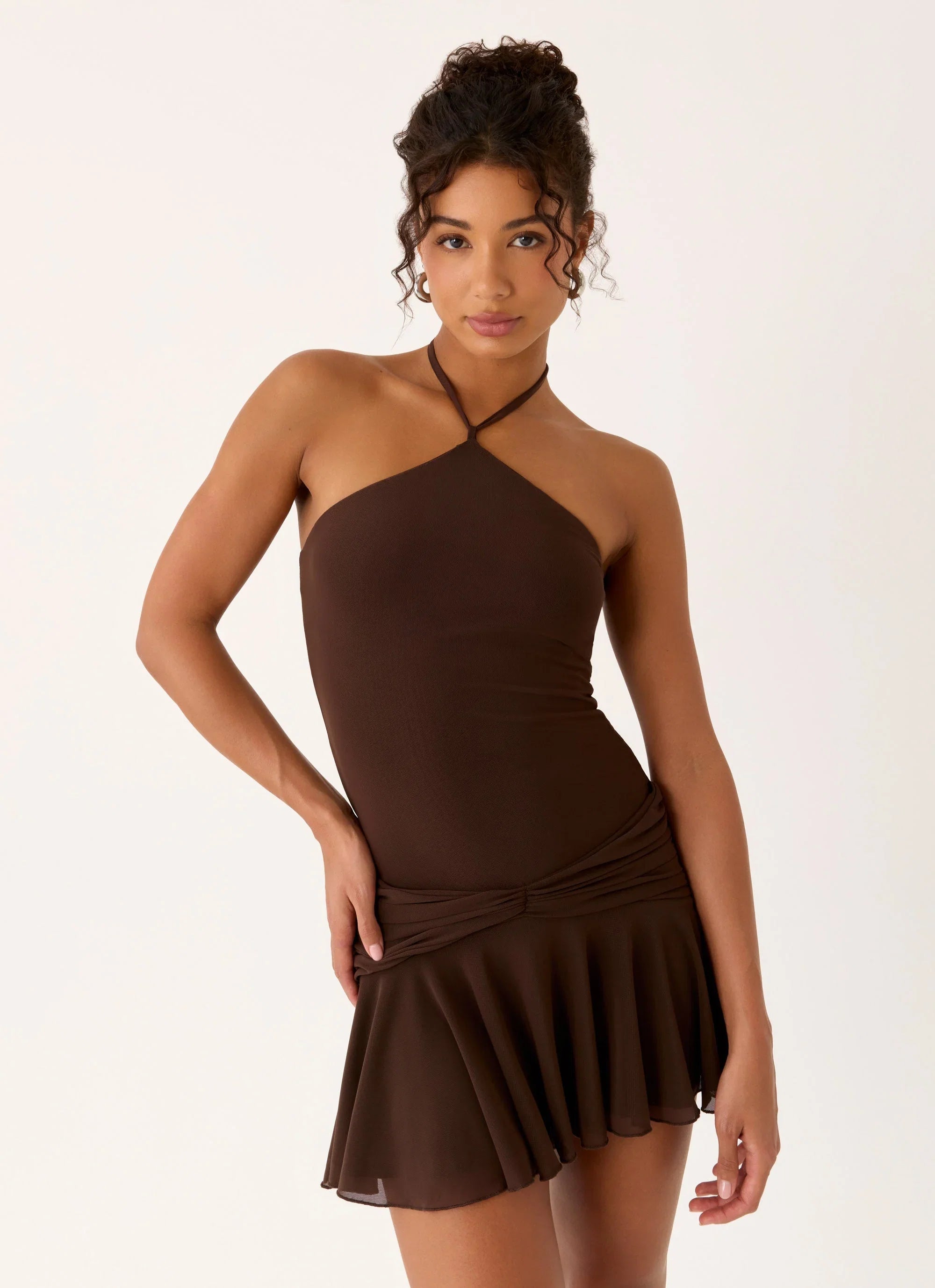 Elektra Mini Dress Chocolate