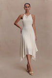 Sylvie Modal Hankie Midi Dress Ivory