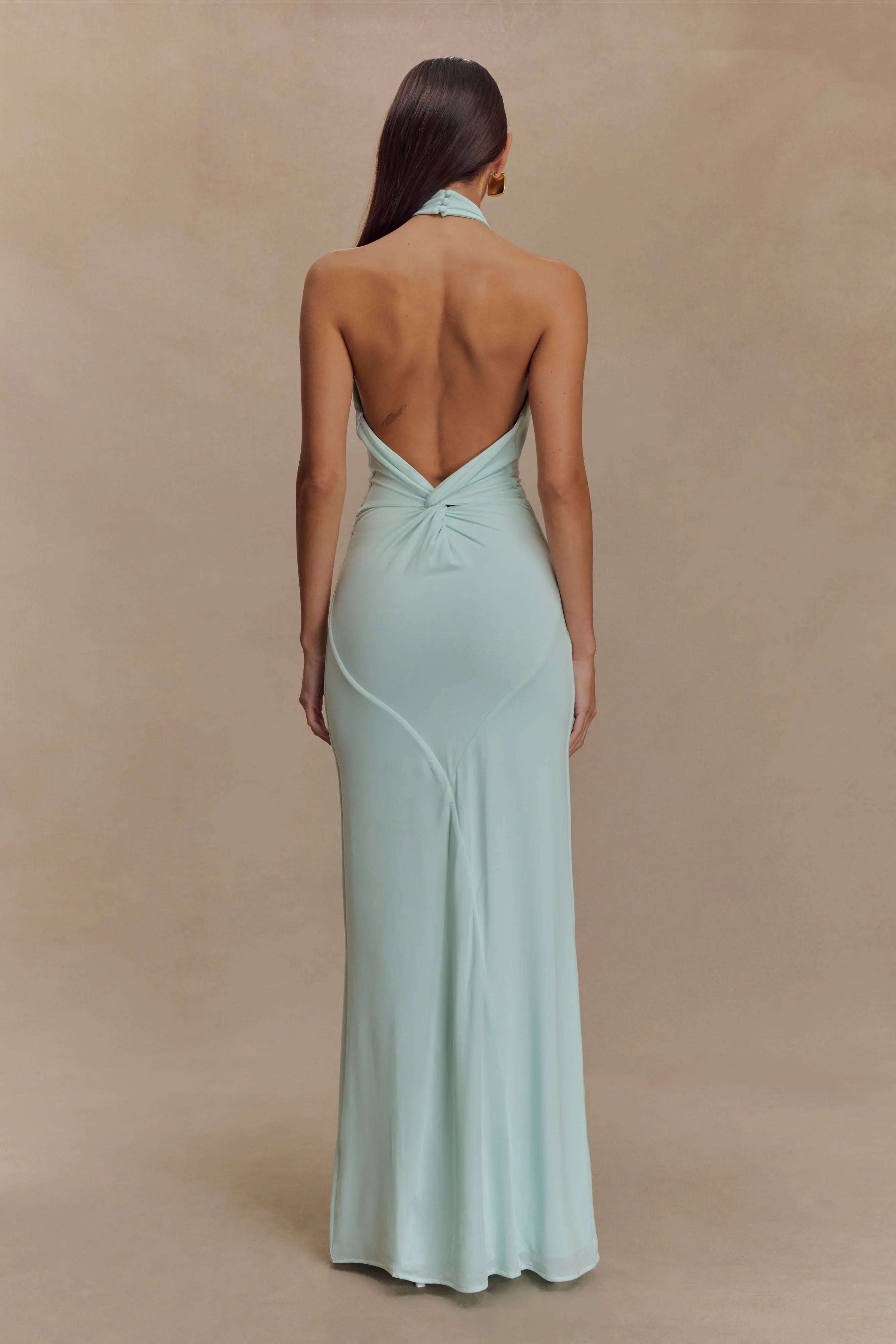 Elyna Slinky Halter Maxi Dress Lagoon