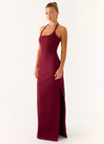 Kill This Love Ribbed Maxi Dress Dark Cherry