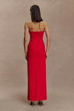 Lianne Strapless Maxi Dress Red