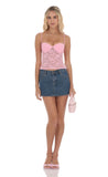 Sheer Lace Top in Pink