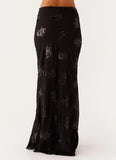 Only Girl Sequin Maxi Skirt Black