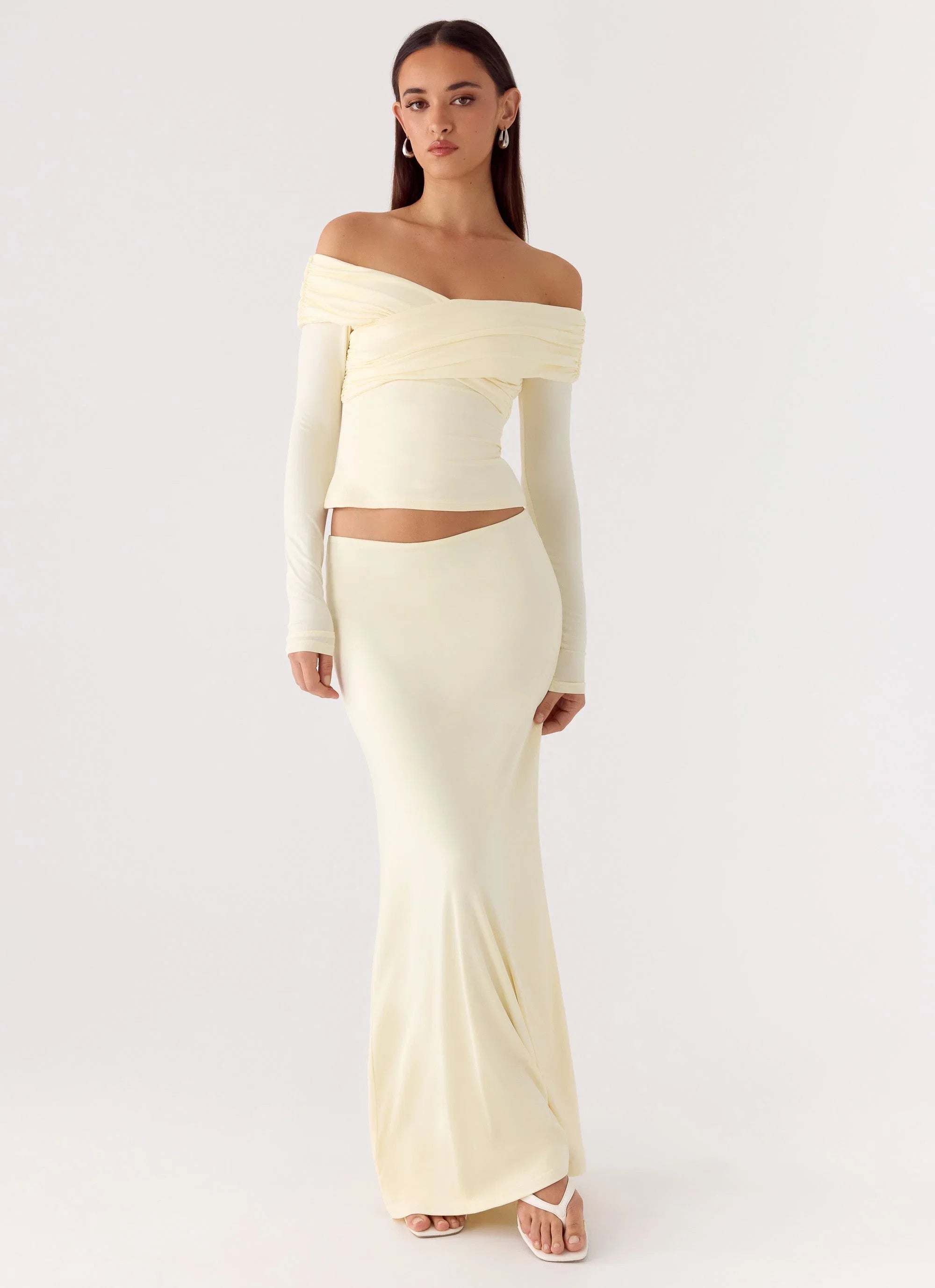 Like A Flower Maxi Skirt Lemon Yellow