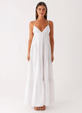 Lotty Linen Maxi Dress White