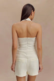 Amelita Suiting Halter Top Ivory