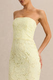 Suzie Lemon Lace Bandeau Maxi Dress