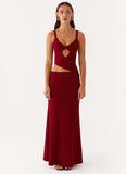 Jocelyn Maxi Dress Maroon