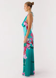 Yoon Beaded Cowl Maxi Dress Petal Reef