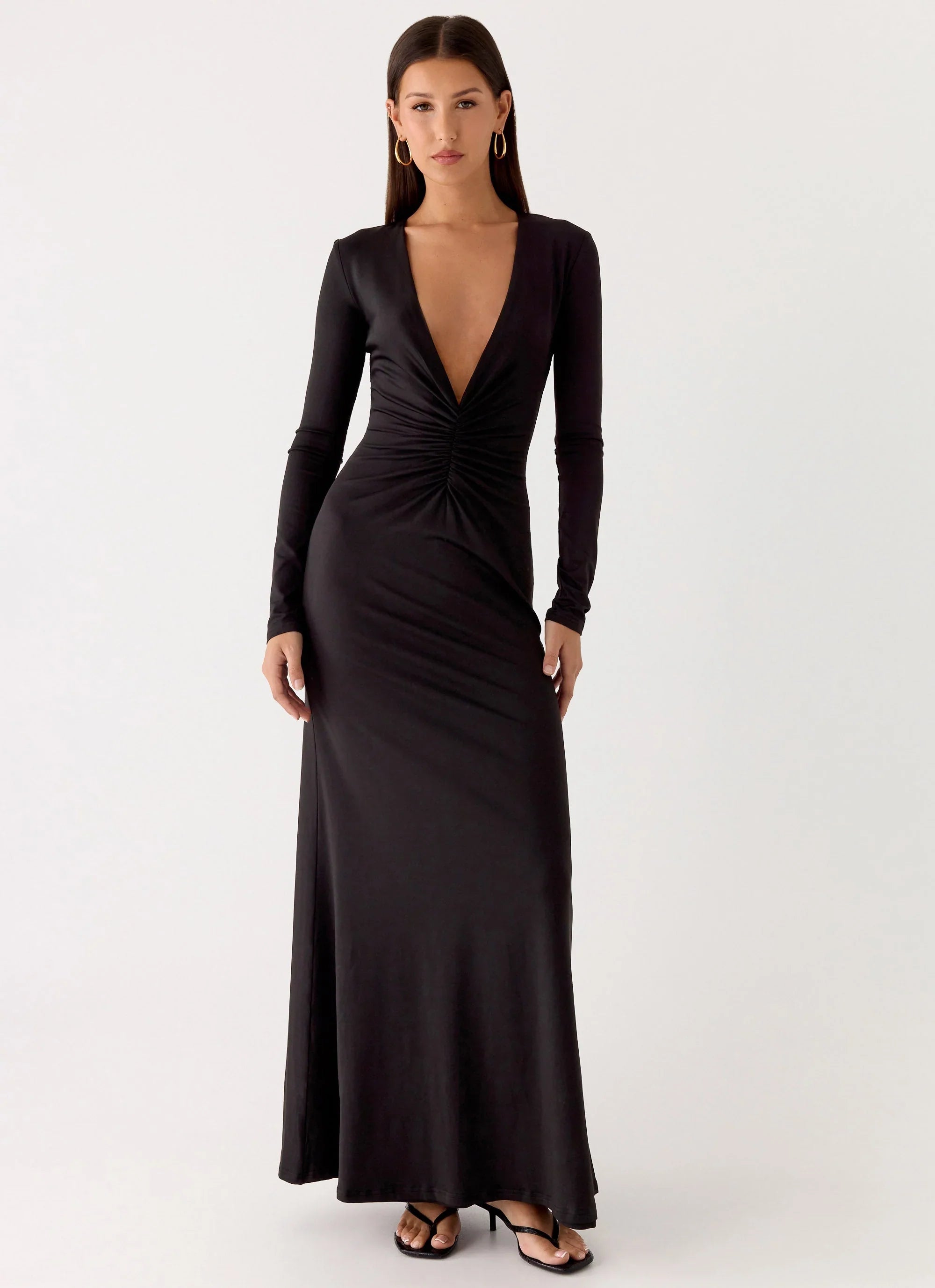 Palm Haze Maxi Dress Black