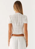 Sweet Lullaby Button Up Shirt White