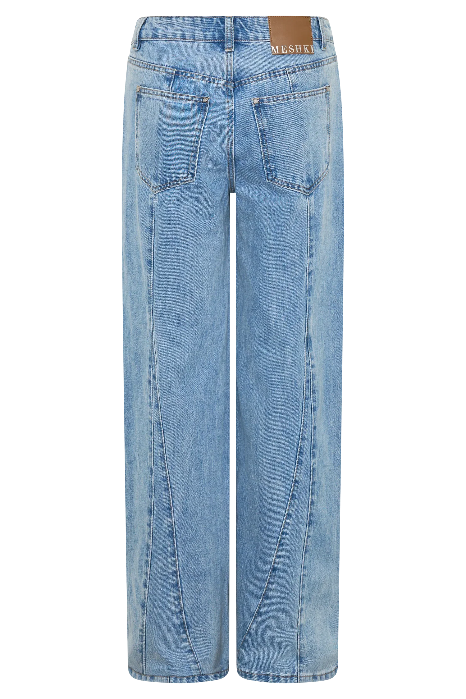 Roy Mid Rise Wide Leg Denim Jeans Classic Blue