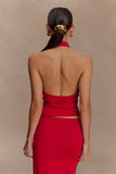 Mariposa Slinky Halter Top Red