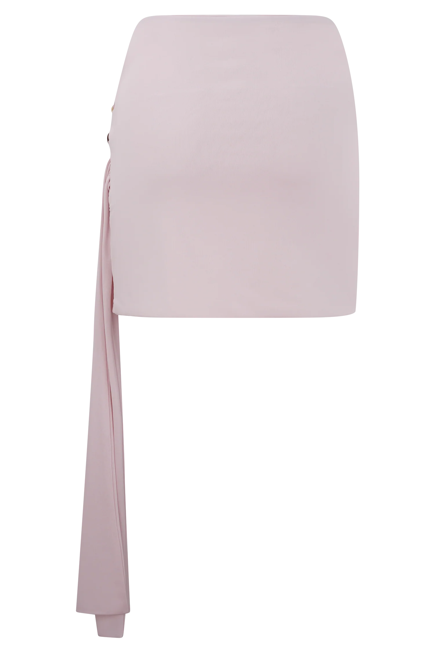 Alicent Slinky Beaded Mini Skirt Pale Pink