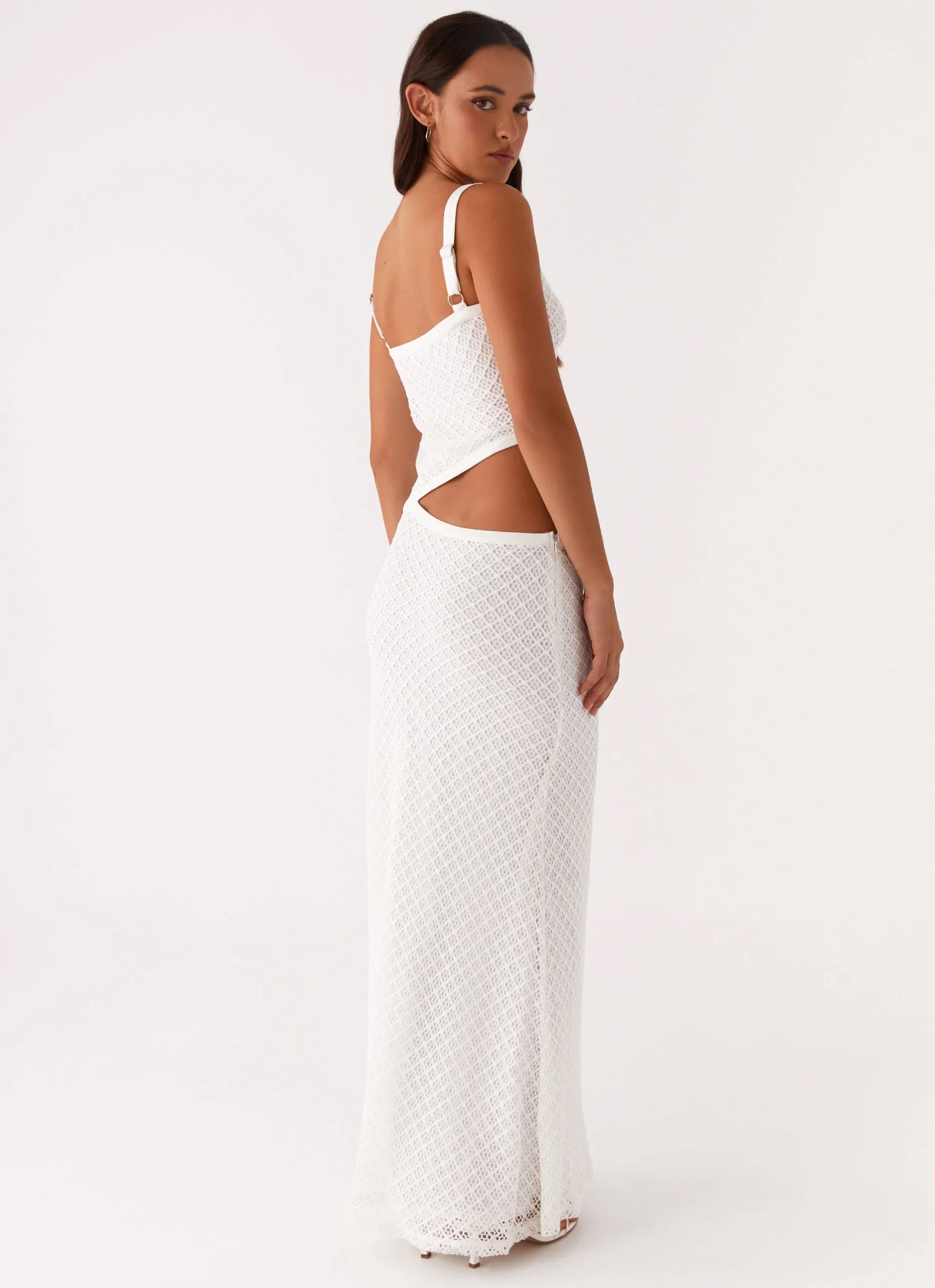 Jocelyn Maxi Dress White Crochet