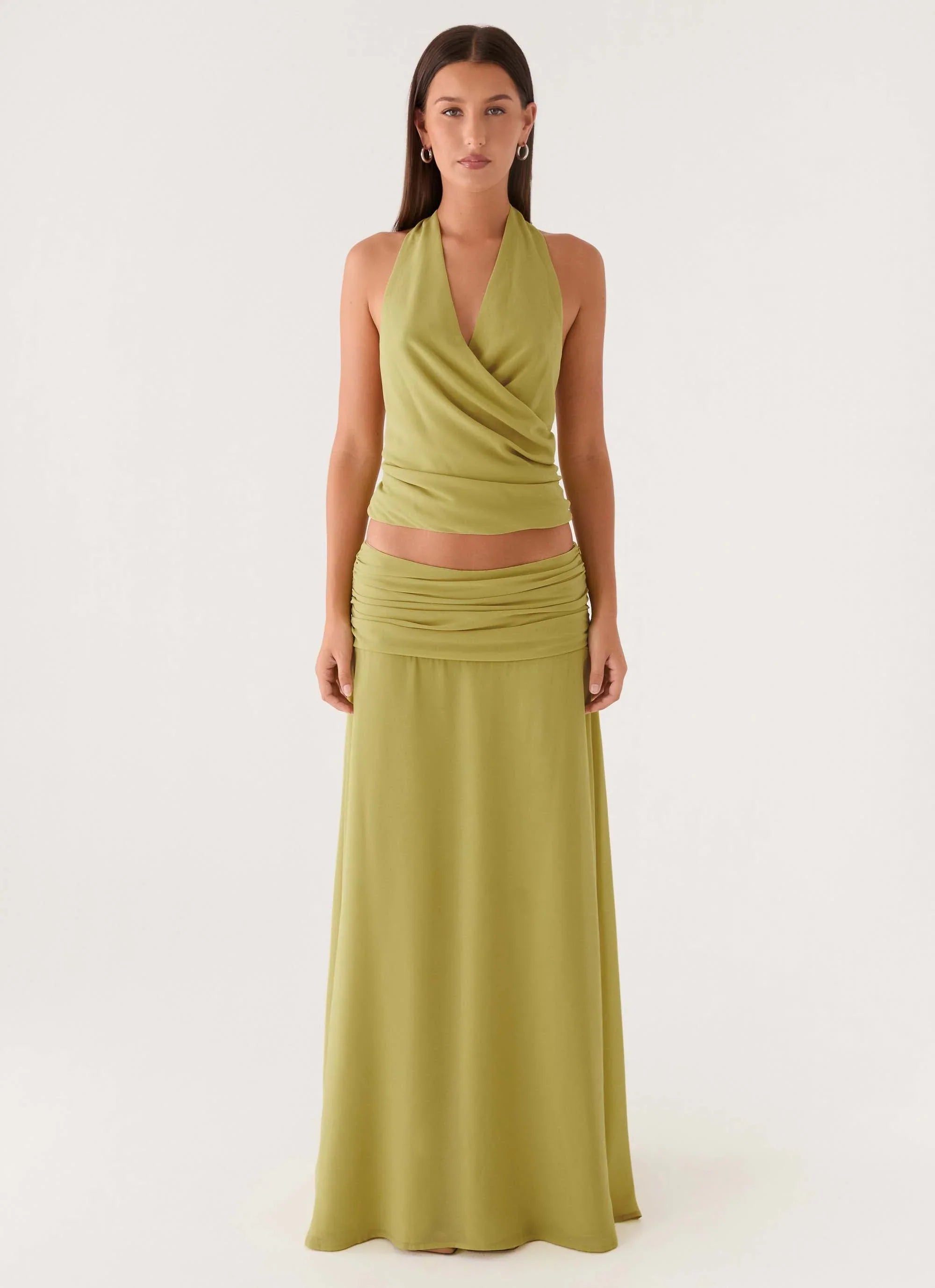Willowmena Wrap Top Lime