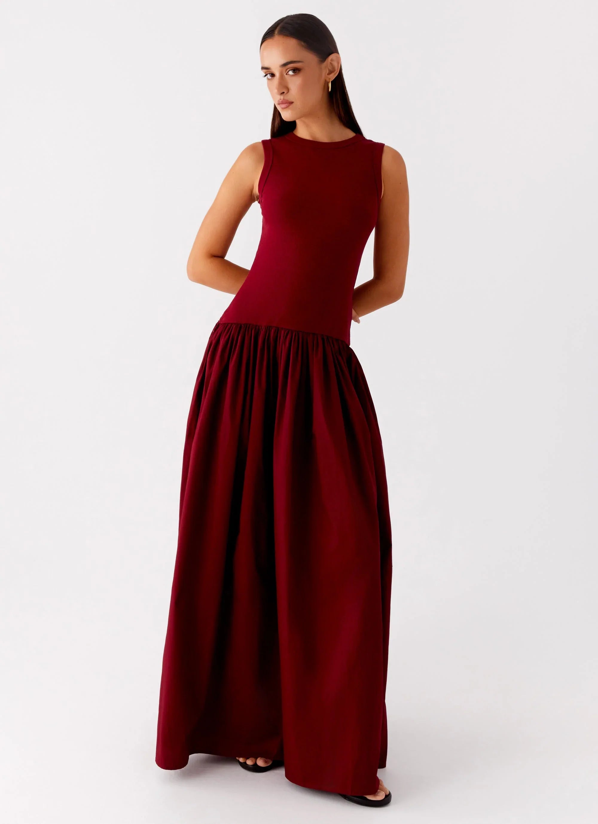 Shivani Maxi Dress Maroon