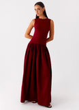 Shivani Maxi Dress Maroon