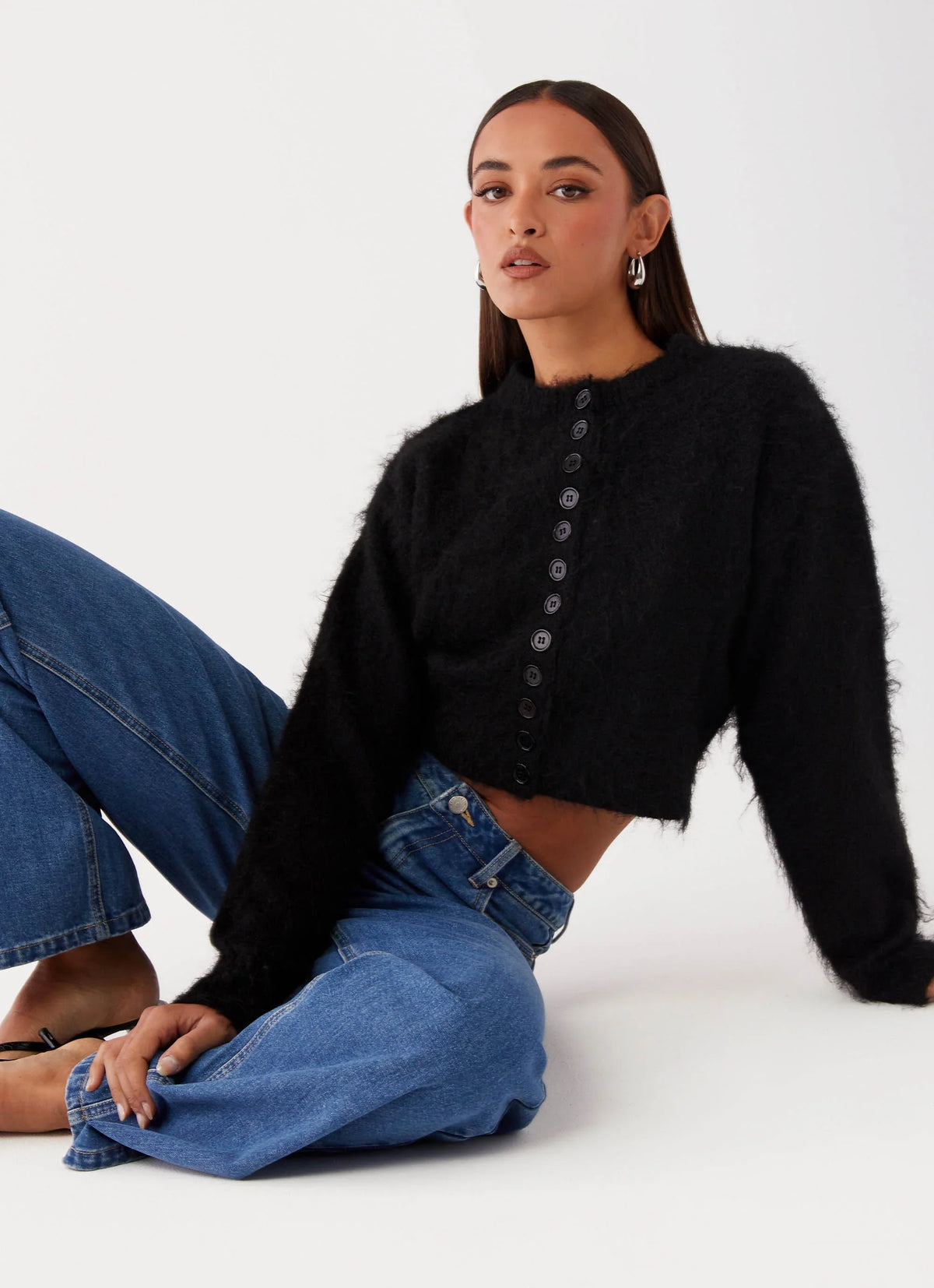 Reign Fitted Cardigan Black