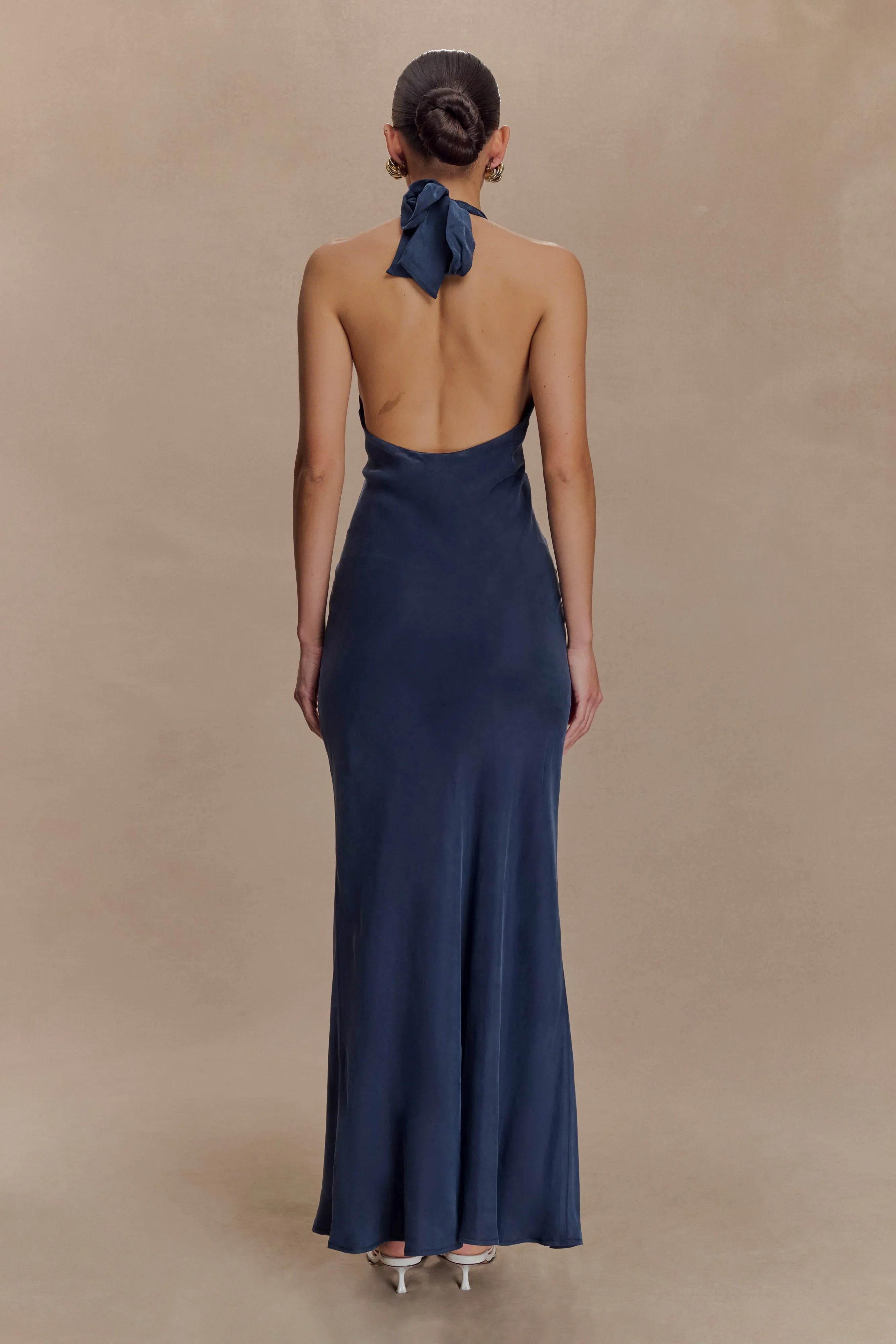 Louisiana Halter Maxi Dress Navy