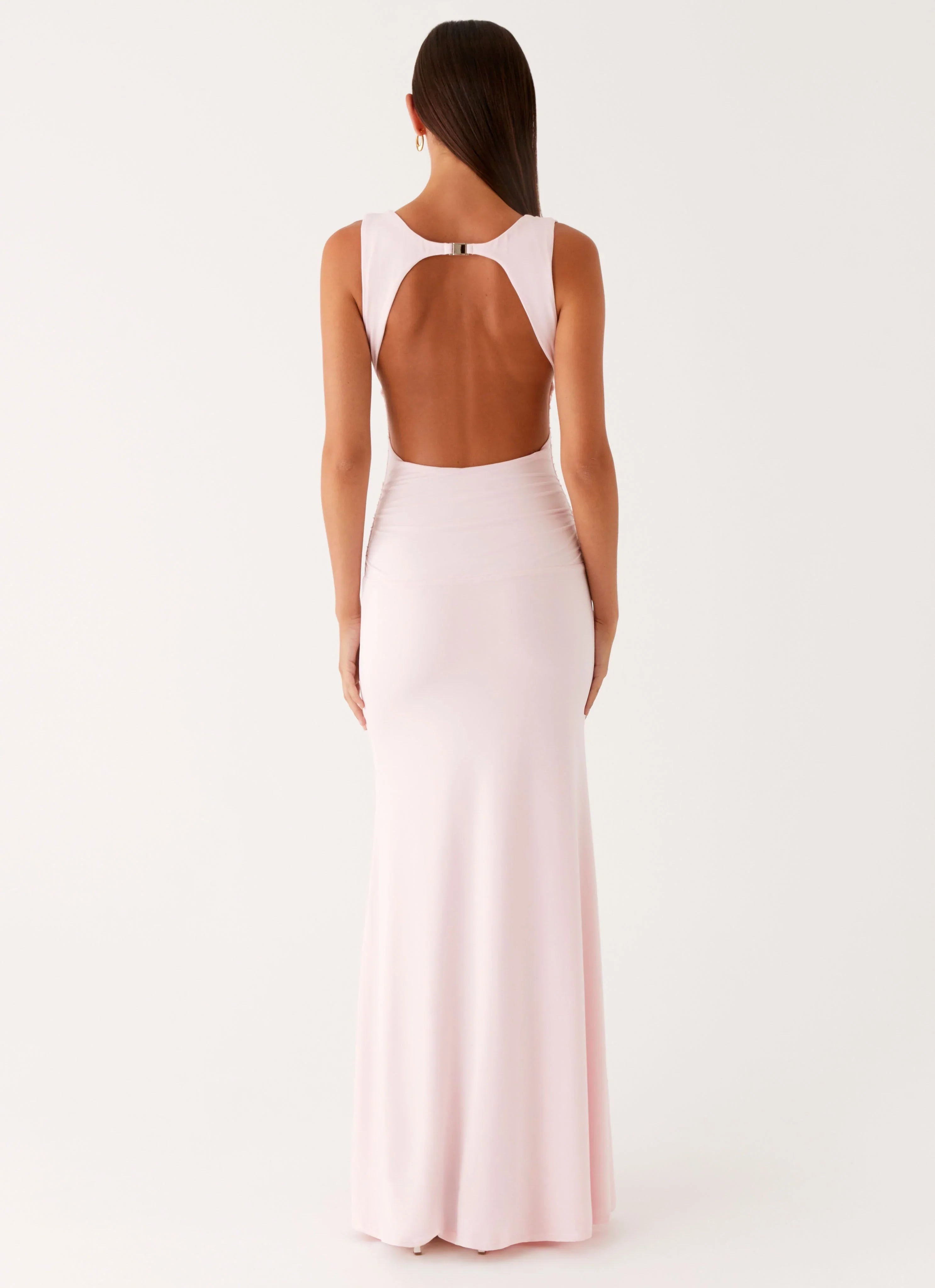 Cherry Sky Maxi Dress Baby Pink