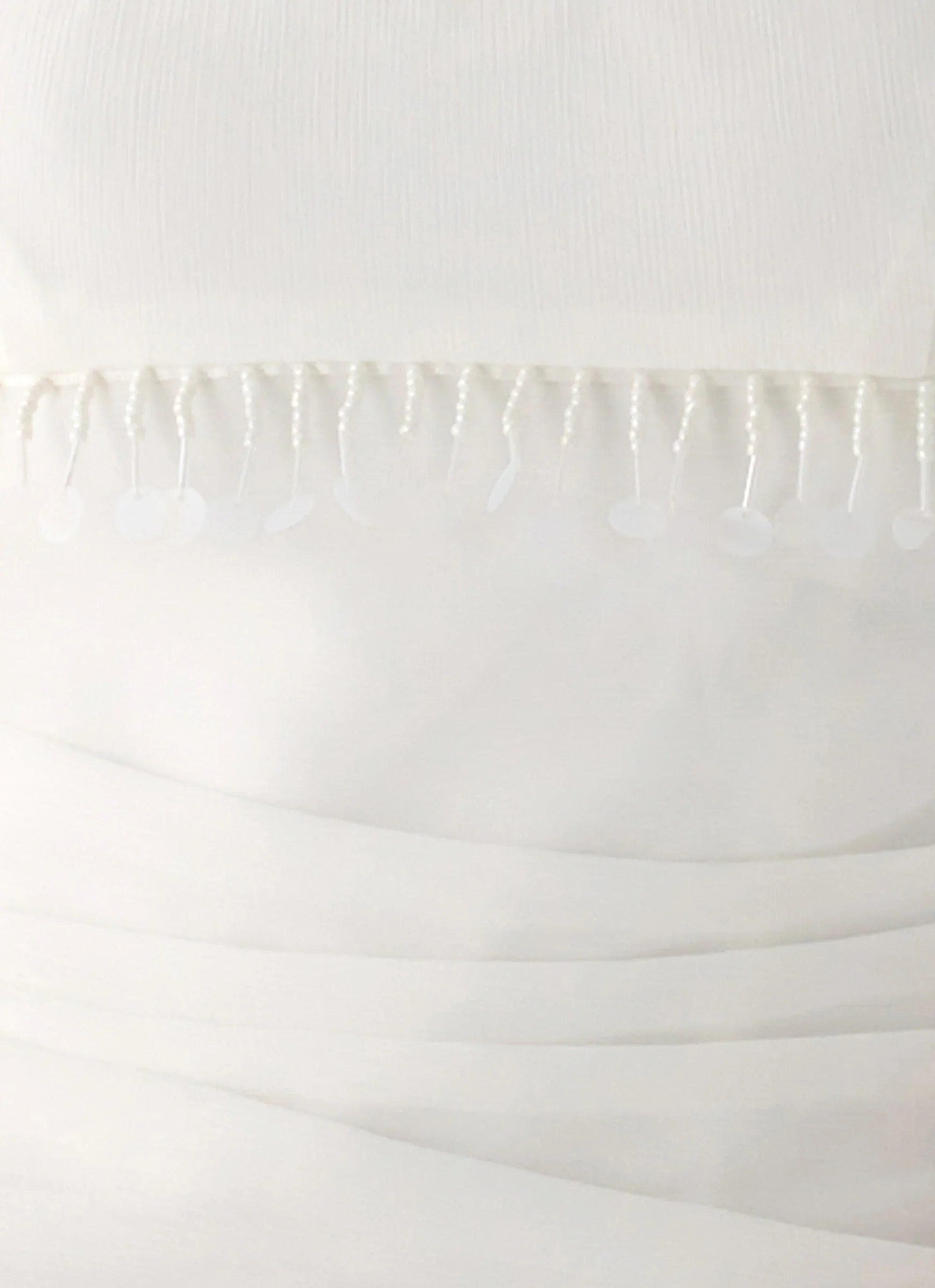 Perfect Celebrity Beaded Top White