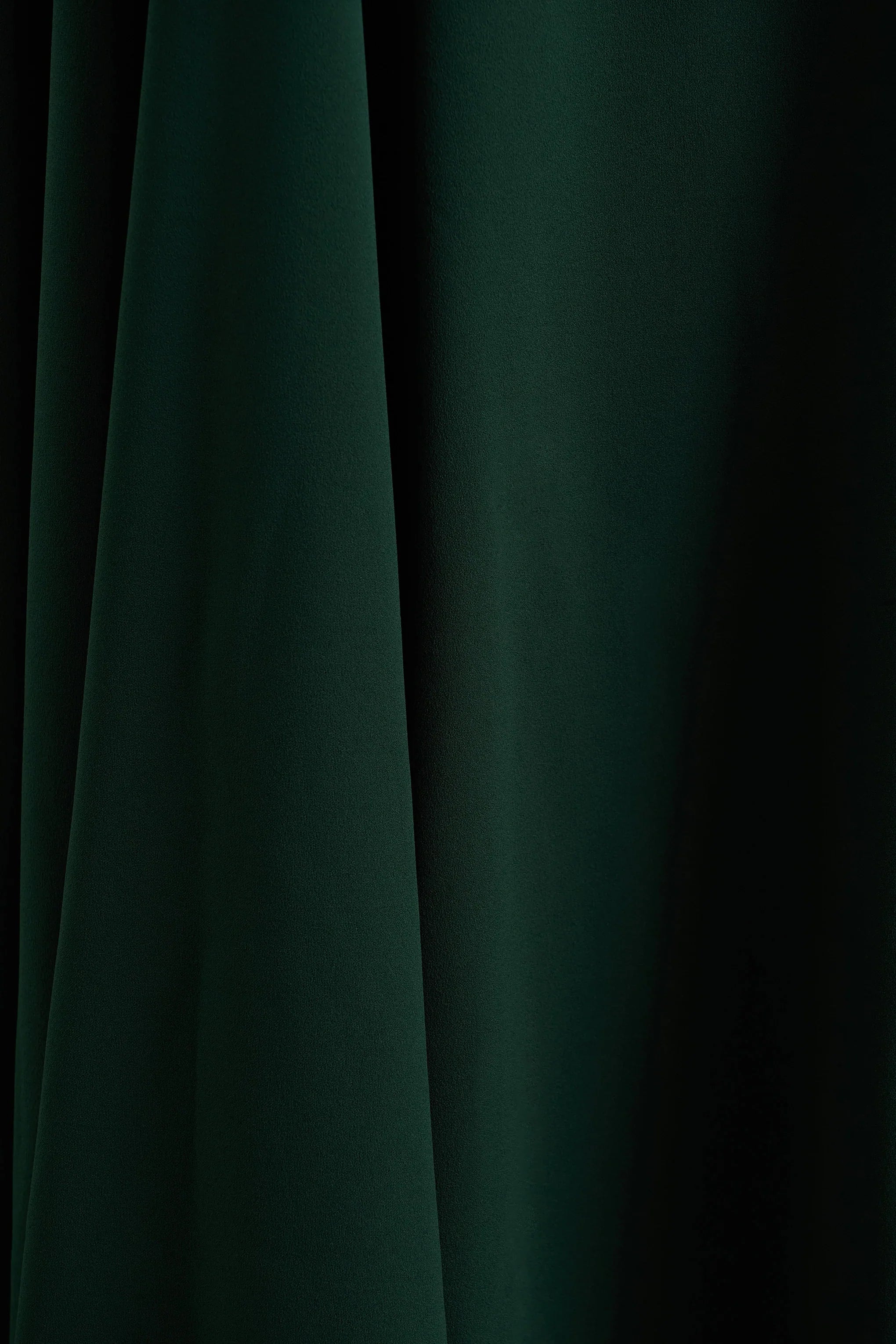 Alea Dark Green High Neck Short Sleeve Maxi Dress