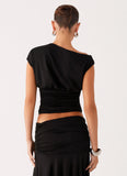 Liana Asymmetrical Top Black