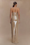 Winston Strapless Sequin Maxi Dress Taupe