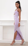 Ruched Cutout Maxi in Lilac