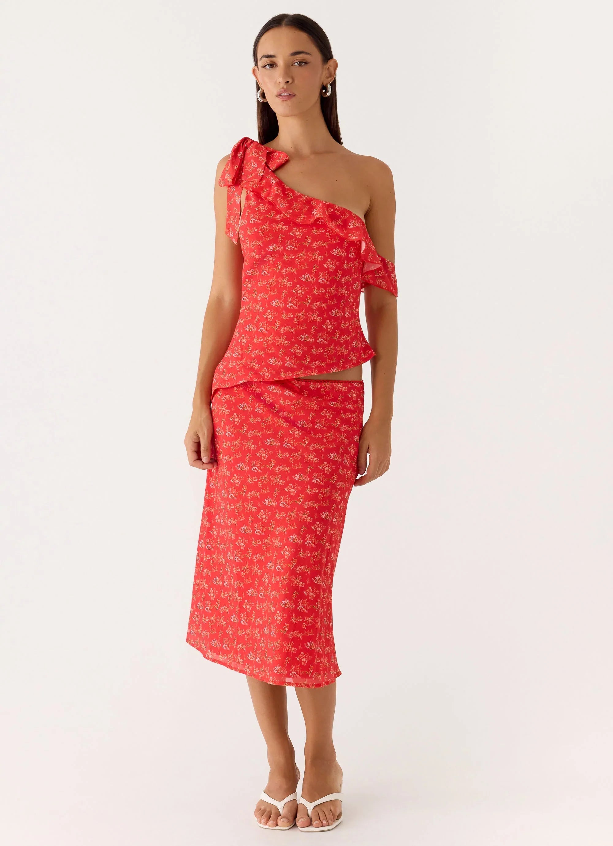 Calia Top Magenta Red Rose
