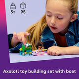 LEGO Friends Axolotl Adventure Boat Building Toy for Girls Boys Pretend Play Set for Kids Ages 5 W Leo Minidoll Alba Microdoll 2 Toy Pets Accessories Gift Idea for Birthdays 42681