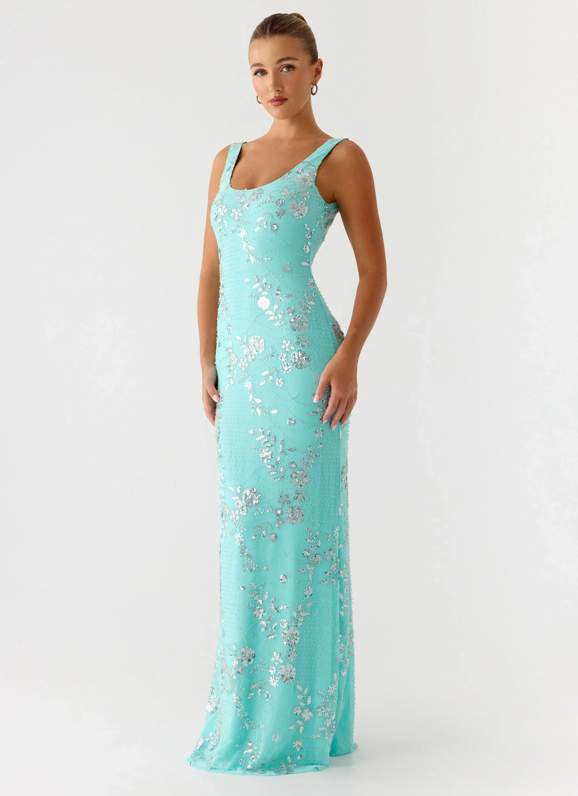 Silvana Maxi Dress Aqua