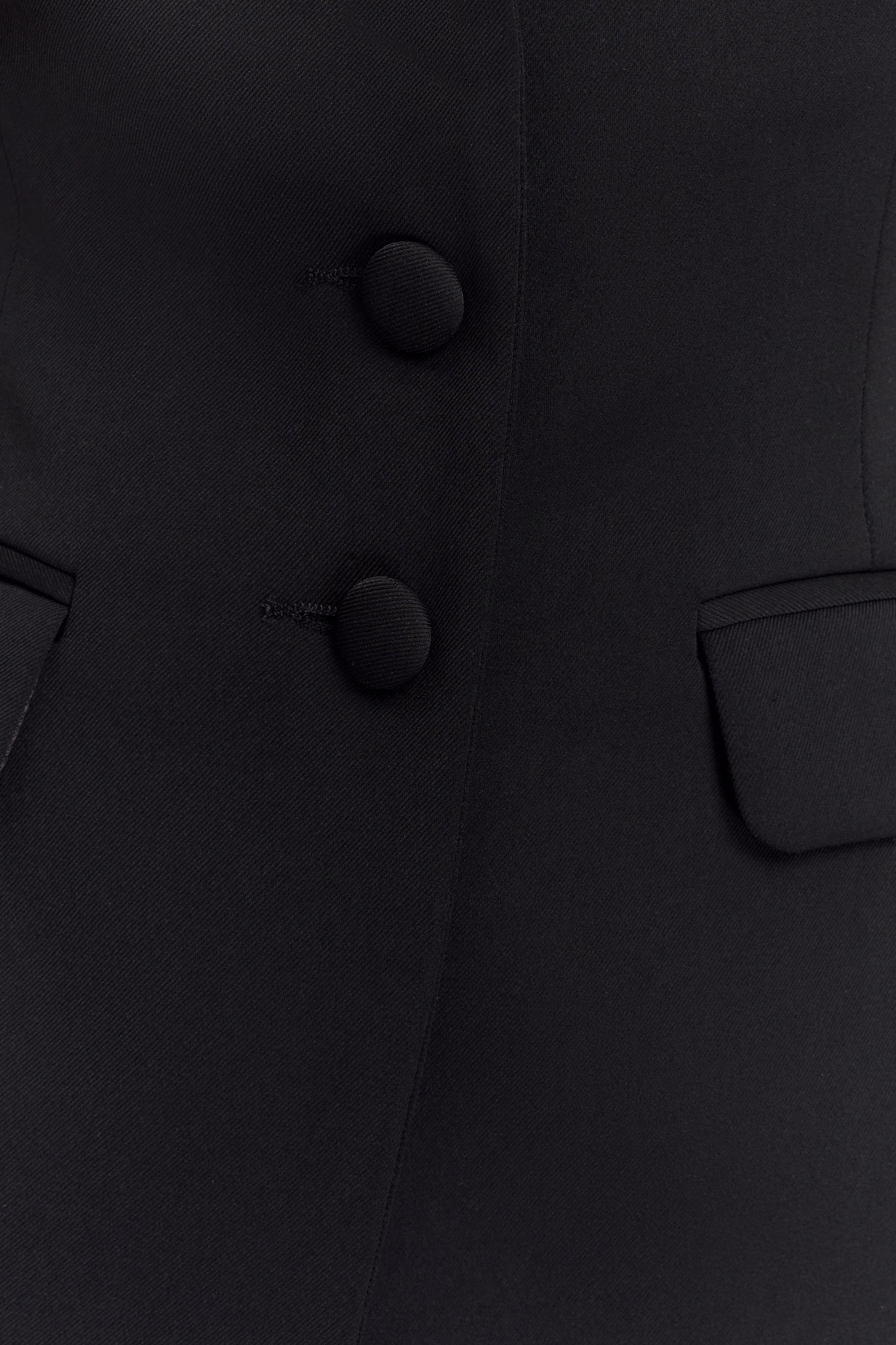 Opal Puff Sleeve Suiting Top Black