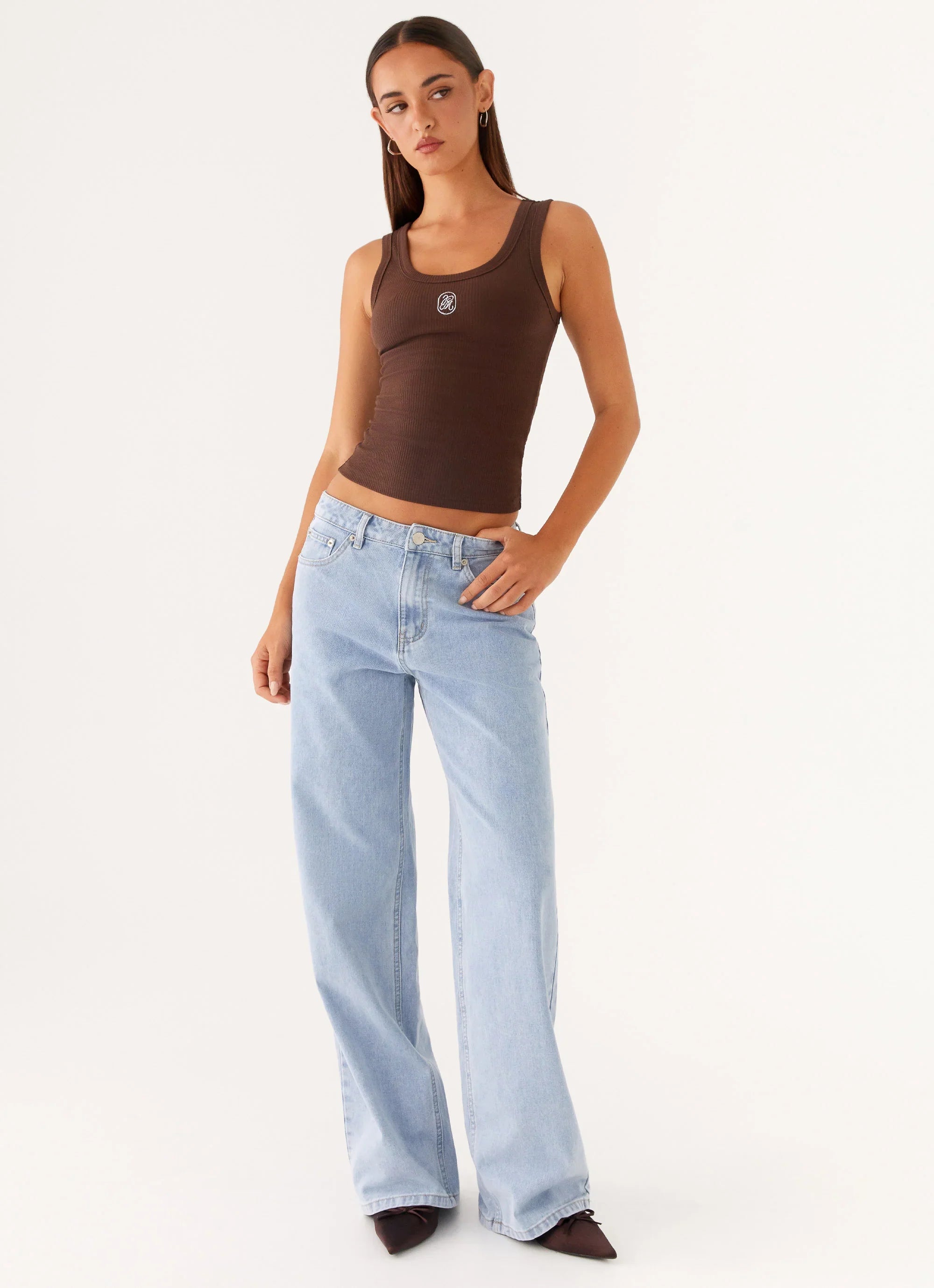Keanna Low Rise Denim Jeans Sky
