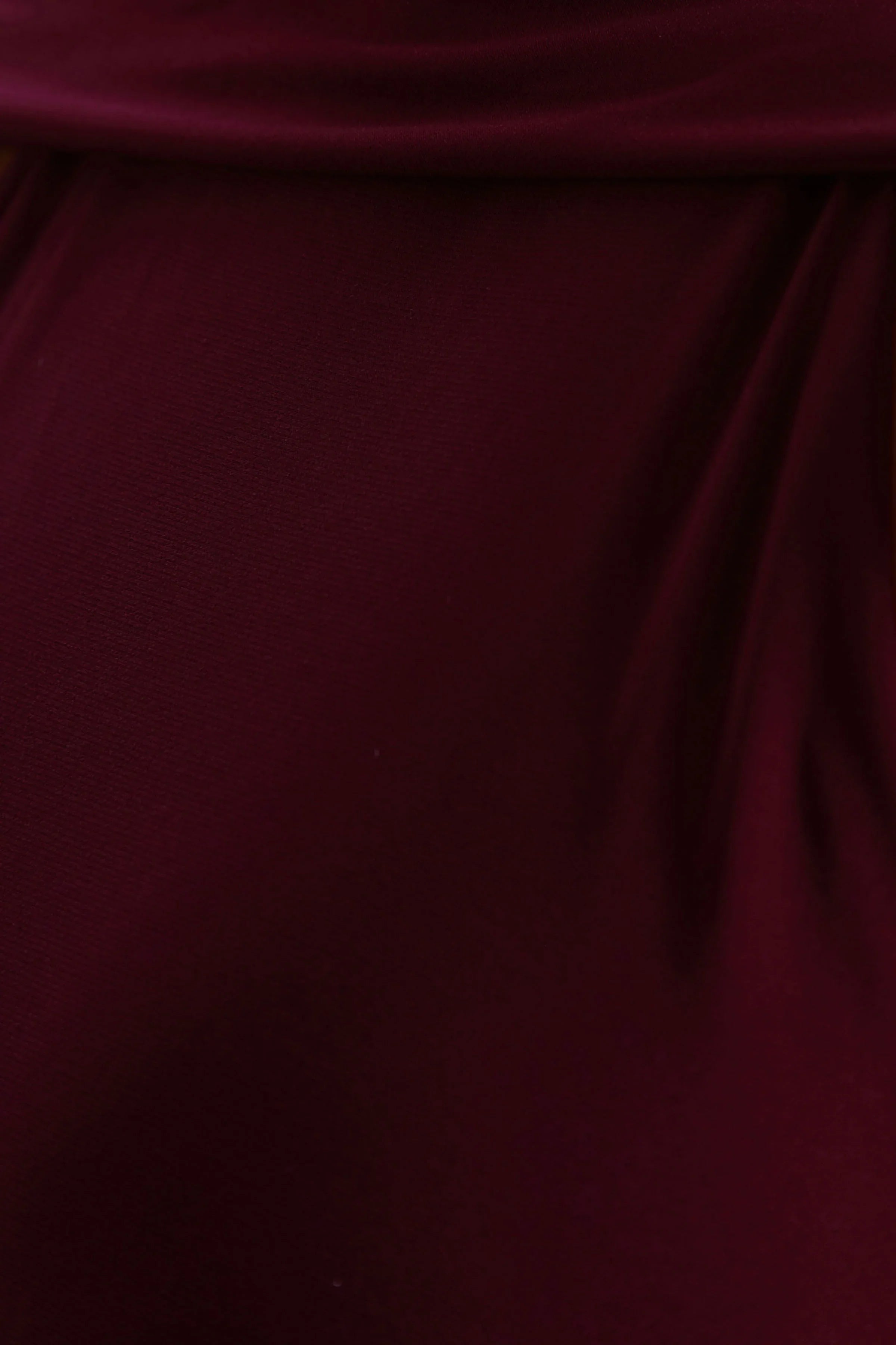 Cordy Burgundy High Neck Maxi Dress With Scarf Detail