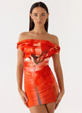 Moka Mini Dress Fire Petal