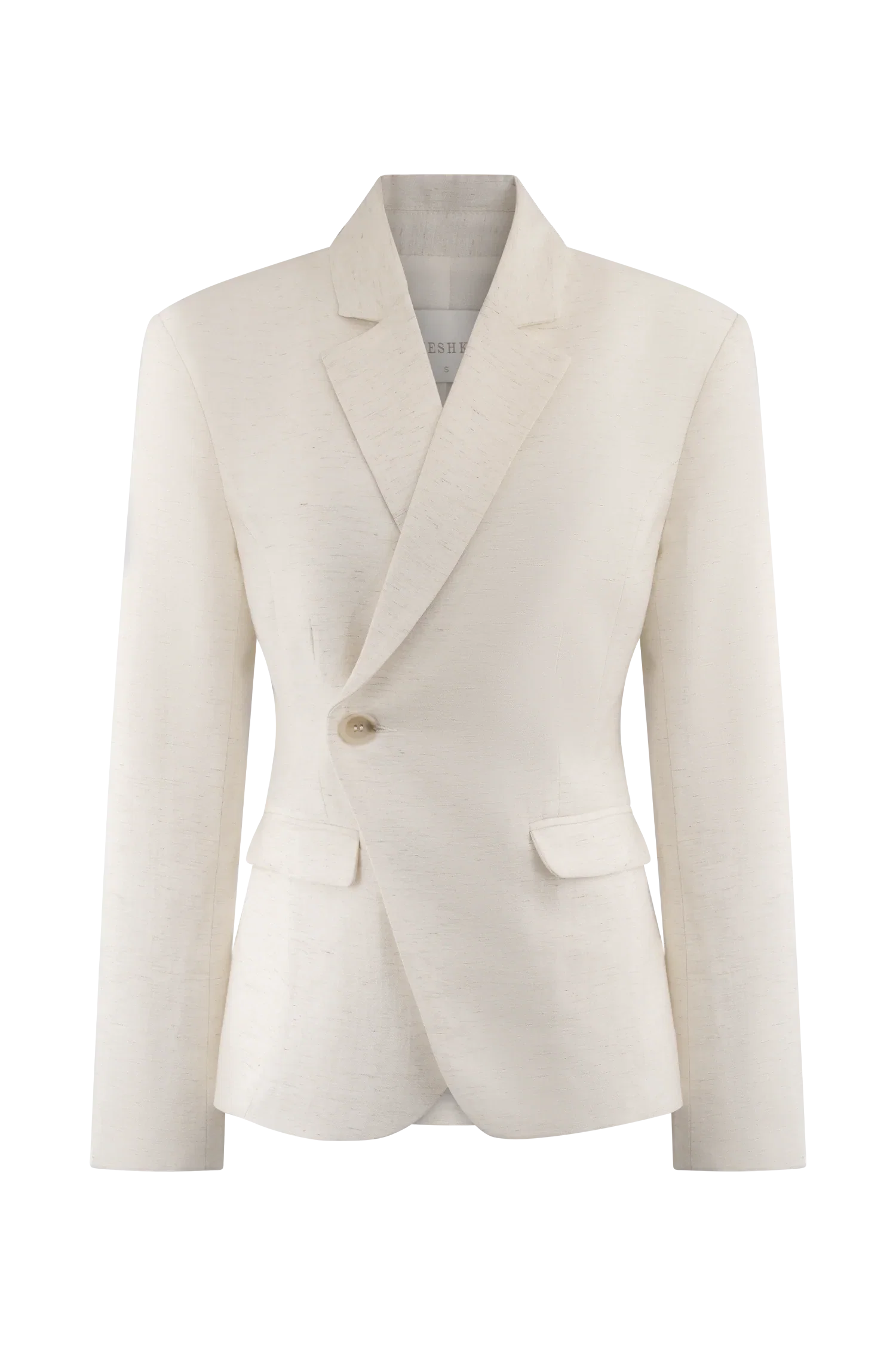 Jameson Cinched Linen Blazer Oat Marle