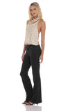 Low Rise Flare Jeans in Black