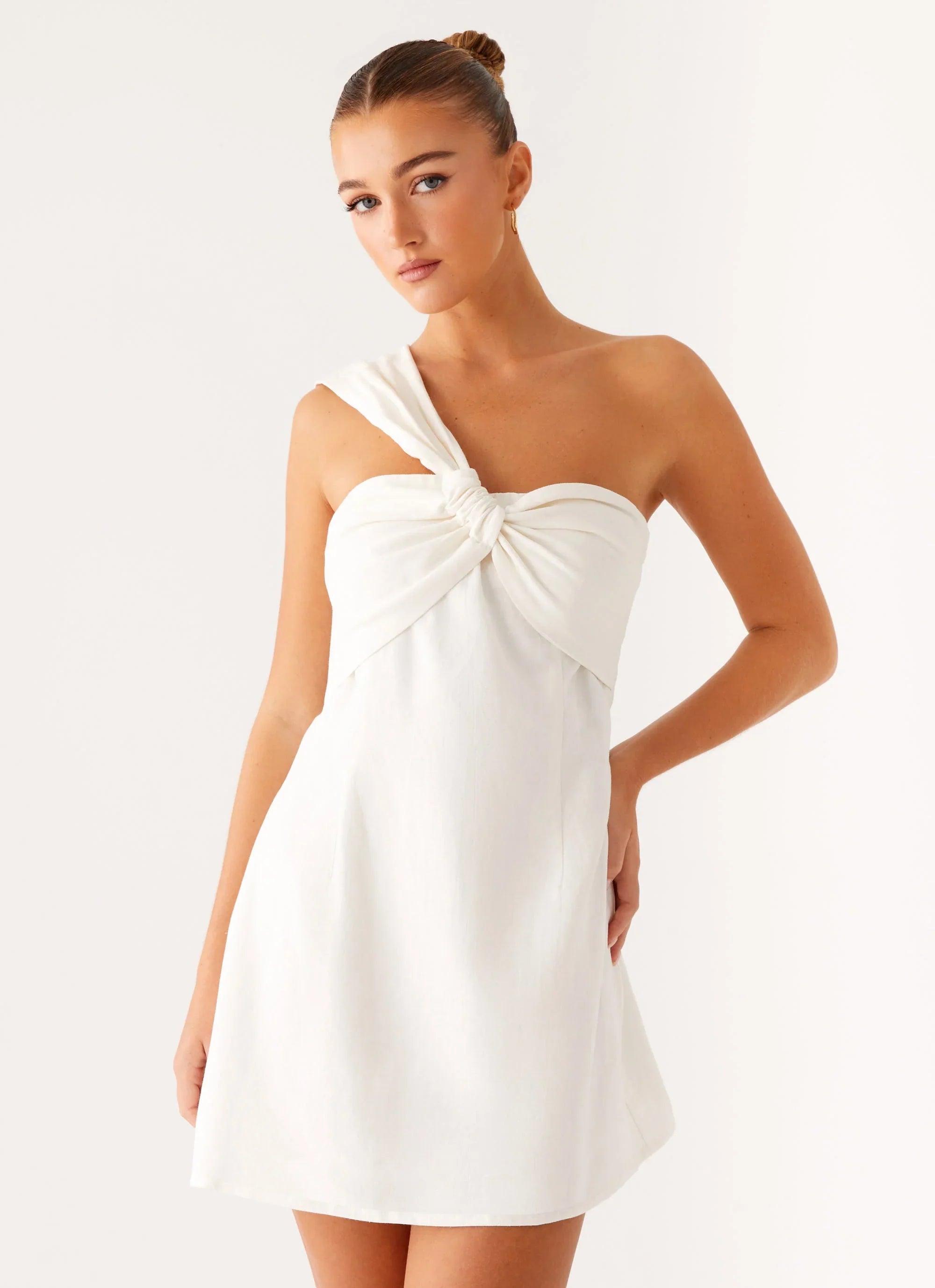 Kameron Linen Mini Dress White
