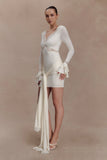 Electra Slinky Lace Mini Dress Ivory