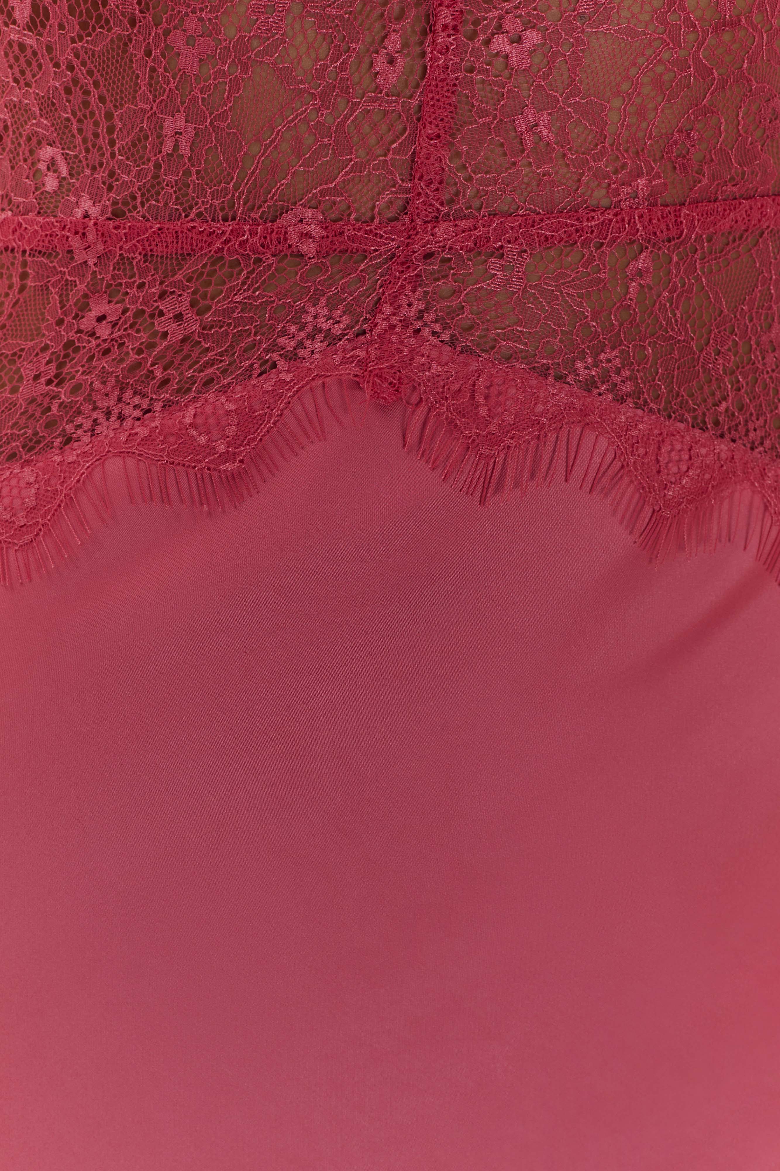 Dinah Lace And Satin Maxi Dress Blush Rose