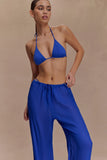 Tonya Sheer Straight Leg Pant Cobalt Blue