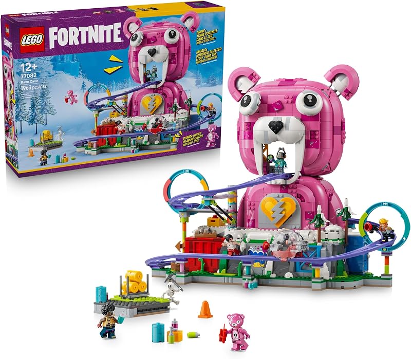 LEGO Fortnite Rave Cave 77082 Building Toy Boys Girls Ages 12 Display Play Model for Fans W 6 Minifigures 1963 pieces Gift for Gamers