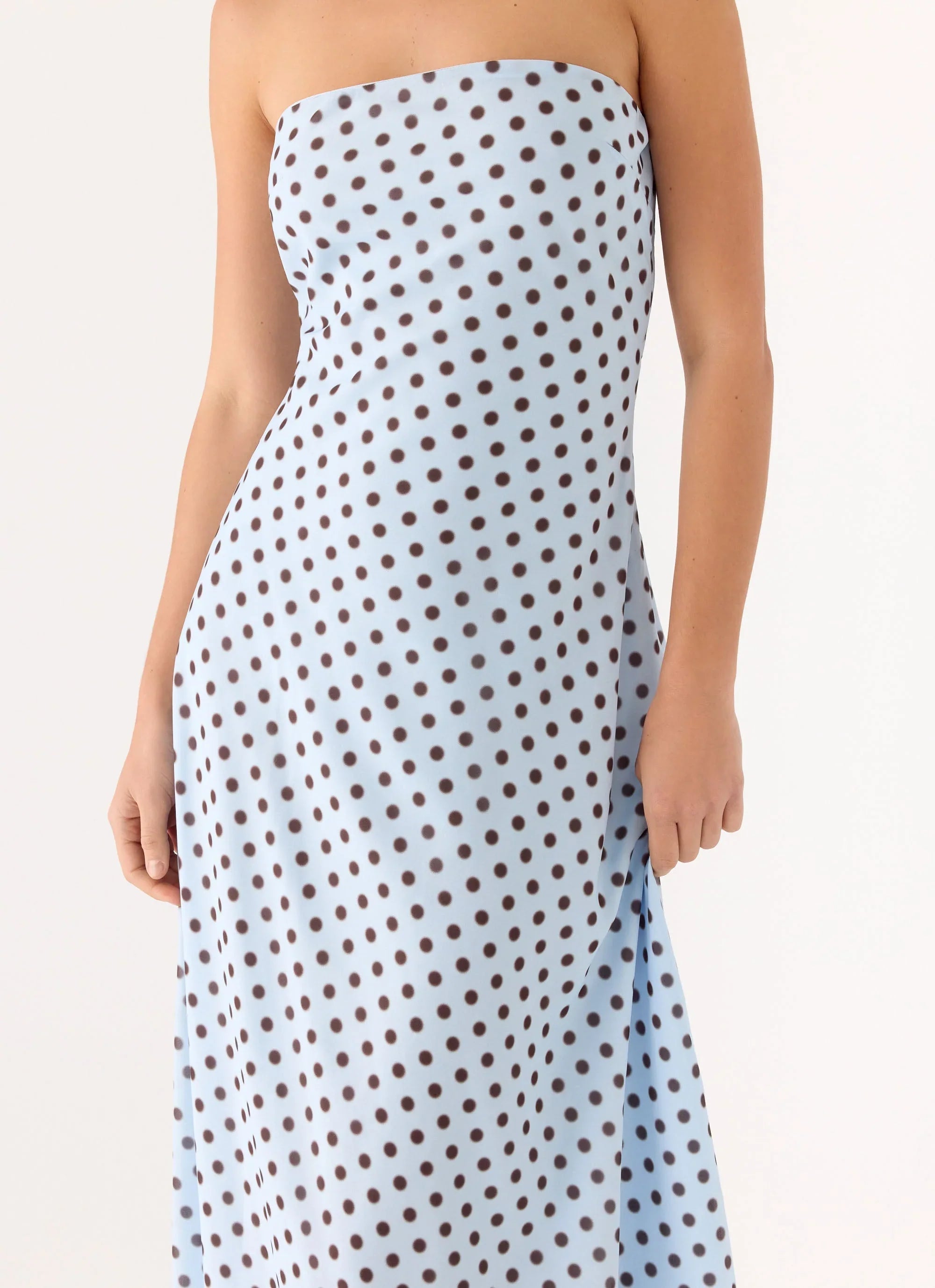Chaniva Maxi Dress Blue Mocha Dot