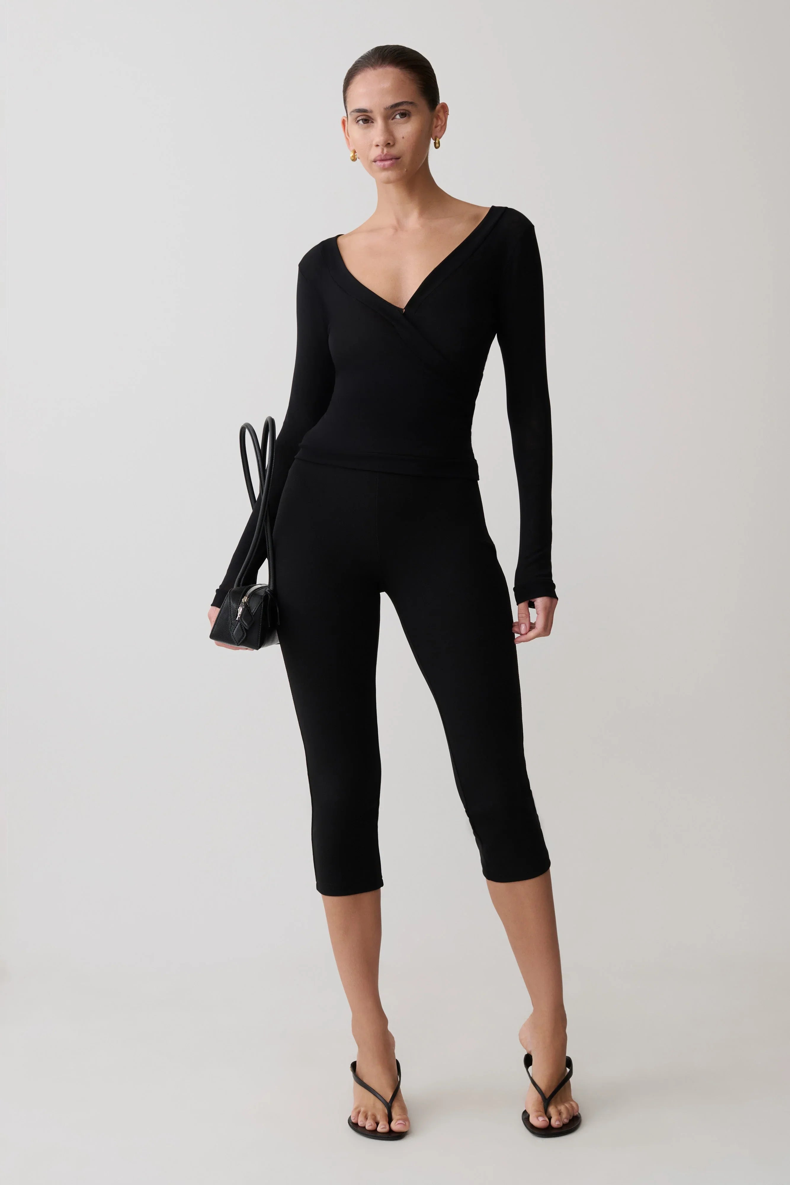 Lumi Long Sleeve Mesh Top Black